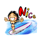 ArtRJ: HAWAII ＆ Surfing (world.var)（個別スタンプ：34）