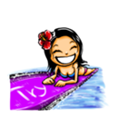 ArtRJ: HAWAII ＆ Surfing (world.var)（個別スタンプ：35）
