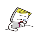 四角顔課長（個別スタンプ：14）