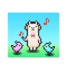 PixelArt（ドット絵）  アルパカと仲間たち（個別スタンプ：2）