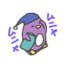 むらさきペンギン（個別スタンプ：12）