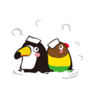 ボタンインコとオニオオハシ（個別スタンプ：32）