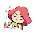 Belle-Pink girl（個別スタンプ：36）