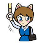 笑激の猫OL（個別スタンプ：21）