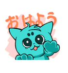 にゃんブルー -かわいい面白動物スタンプ（個別スタンプ：34）