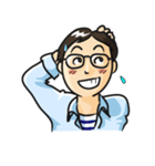 一般ピープル系男子2 メガネくん（個別スタンプ：5）