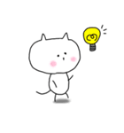 しろねこ（個別スタンプ：21）