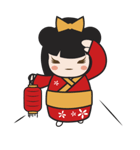 キミ、かわいいこけし人形（個別スタンプ：9）