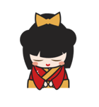 キミ、かわいいこけし人形（個別スタンプ：14）