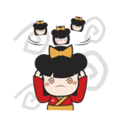 キミ、かわいいこけし人形（個別スタンプ：34）