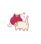 いちごねこ（個別スタンプ：21）