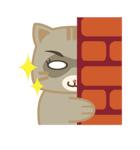 かわいい茶色の猫ボーボー（個別スタンプ：24）