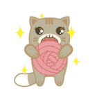かわいい茶色の猫ボーボー（個別スタンプ：28）