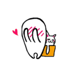 しろっぽいやつと箱入りねこ（個別スタンプ：18）