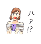 リアクションガール（個別スタンプ：3）