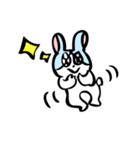 てがきうさぎ。（個別スタンプ：1）