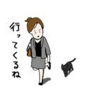 ネコと私（個別スタンプ：9）