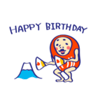 お祝いだるま 誕生日スタンプ（個別スタンプ：8）