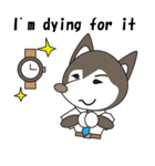 Husky manager English version（個別スタンプ：36）