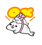 むぎゅ！っとあざらし オールスター編（個別スタンプ：1）