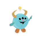 フルリー、かわいいベイビーモンスター（個別スタンプ：17）