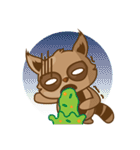 タロはゆかいなアライグマ（個別スタンプ：16）