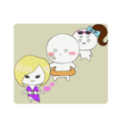つるっとくんとつるっとちゃんの夏休み♪（個別スタンプ：3）