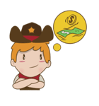 チャーミングなカウボーイのビル（個別スタンプ：40）