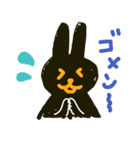 なんてことないただの黒うさぎ（個別スタンプ：5）
