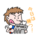 青と赤チーム、スポーツ現地観戦主義！（個別スタンプ：31）