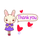 うさぎこちゃん 英語（個別スタンプ：5）