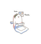 ももちりが体で伝えるスタンプ（個別スタンプ：3）