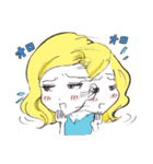 ウェーブヘアーの女の子〜基本、表情だけ〜（個別スタンプ：23）