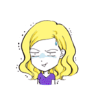 ウェーブヘアーの女の子〜基本、表情だけ〜（個別スタンプ：30）