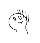 笑顔の白い人と猫（個別スタンプ：16）