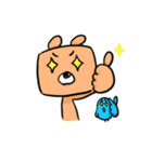 カククマと青いトリ（個別スタンプ：4）