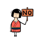 zumoの おかっぱこけしのリンちゃん(英語）（個別スタンプ：4）