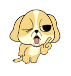色々な表情のコミカルな犬のキャラクター（個別スタンプ：7）
