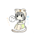 白くて丸いあいつと猫かぶり（個別スタンプ：28）
