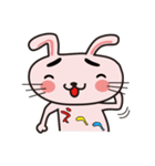 ピンクのうさぎ（個別スタンプ：16）