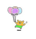 ヘンなクマと女子（個別スタンプ：7）