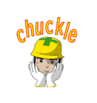 黄色いヘルメット（英語版）（個別スタンプ：4）