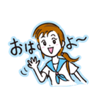 ファイト〜！女子テニス部（個別スタンプ：1）