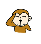 変な顔のさる。（個別スタンプ：37）