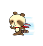 赤いスカーフのタヌ（個別スタンプ：17）