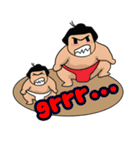 Sumo Dad and Sumo Son - English（個別スタンプ：3）