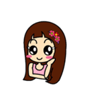 Bob hair girl in LINE（個別スタンプ：5）