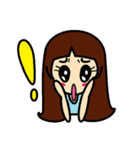Bob hair girl in LINE（個別スタンプ：21）