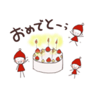 赤い帽子の小人たち 1（個別スタンプ：38）