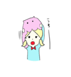 不思議な生物と女の子（個別スタンプ：16）
